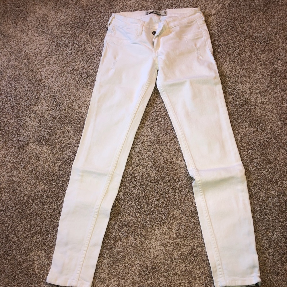 White holistic jeans